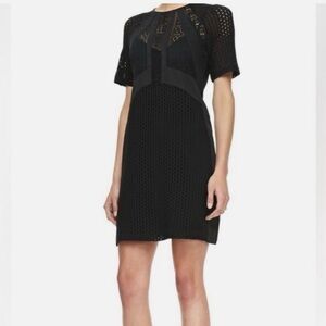 NANETTE LEPORE BLACK CUTOUTS THROUGH OUT THE DRESS FULLY LINED NWOT SIZE MEDIUM